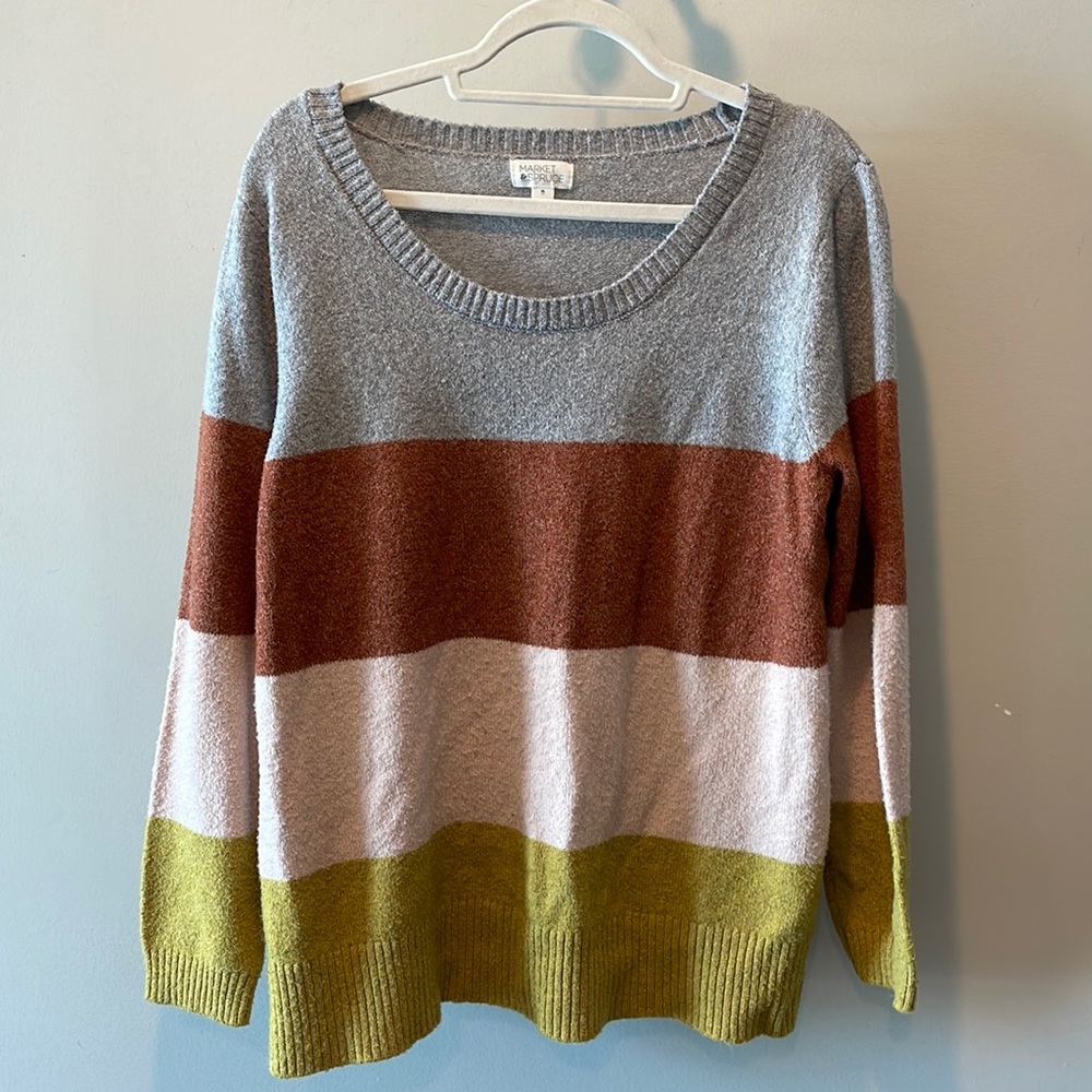 Market & Spruce Colorblock Sweater Size XL